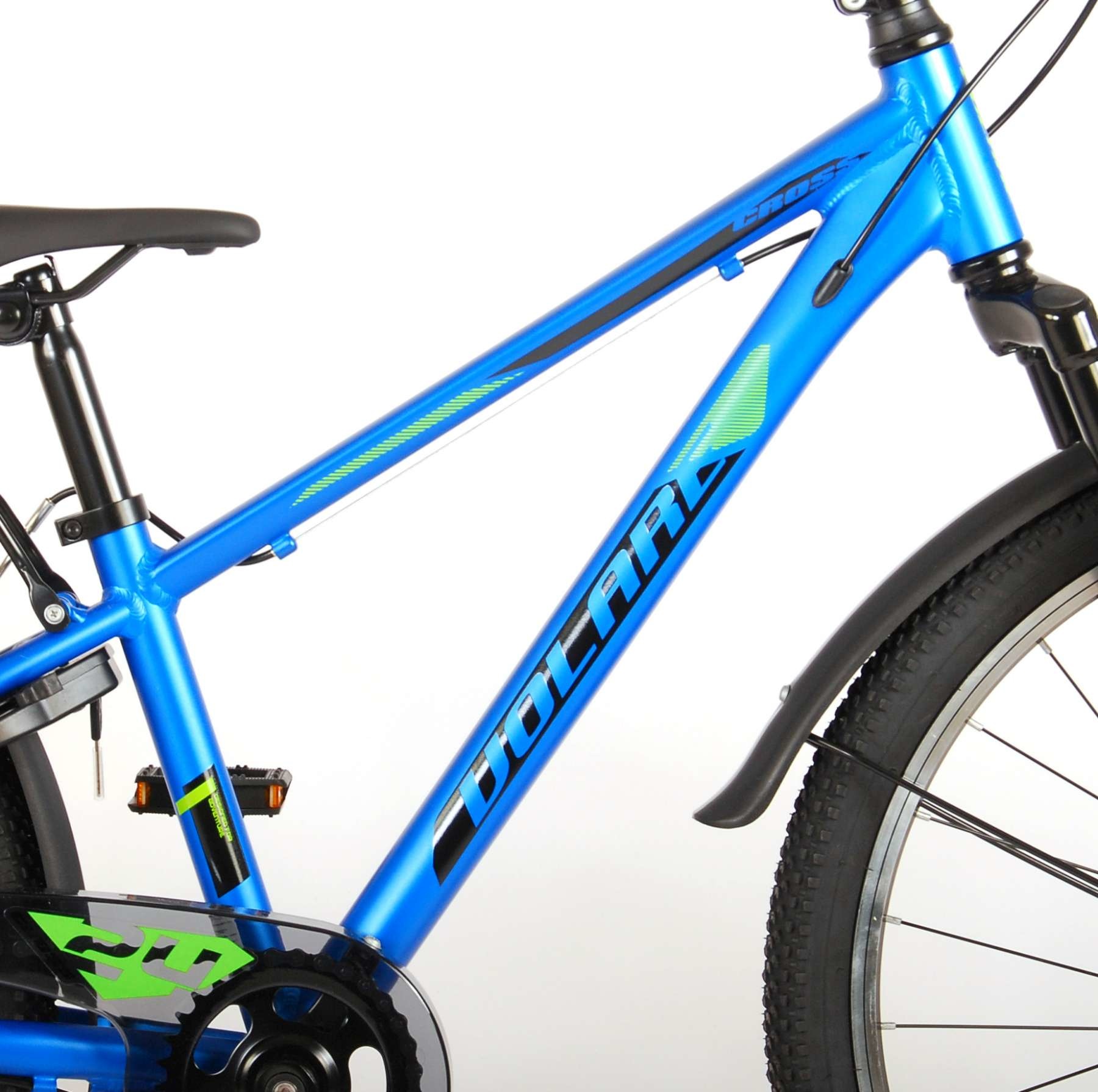 Volare Cross Kinderfiets Jongens 24 inch Blauw Groen 6 versnellingen -  Superfietsen.nl