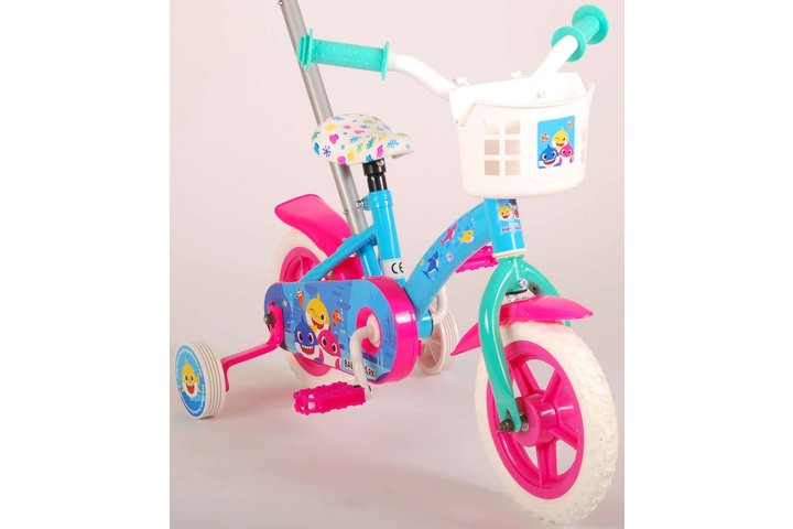 Baby Shark Kinderfiets 10 inch Roze Blauw 7