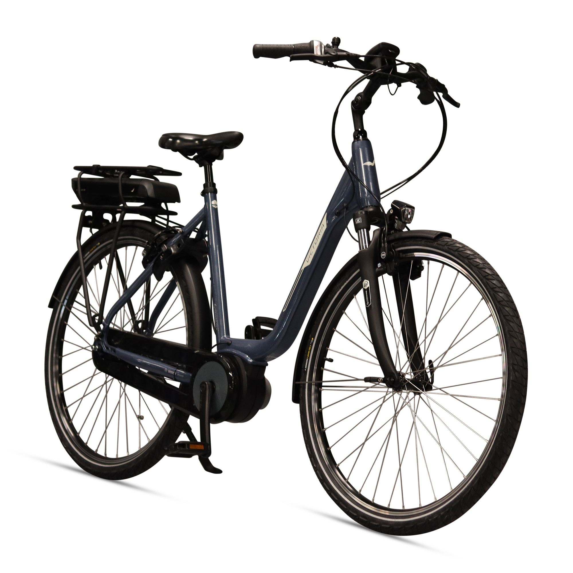 Victoria E-Trekking 5.5H Damesfiets 28 inch Stone Blue 7v - Superfietsen.nl