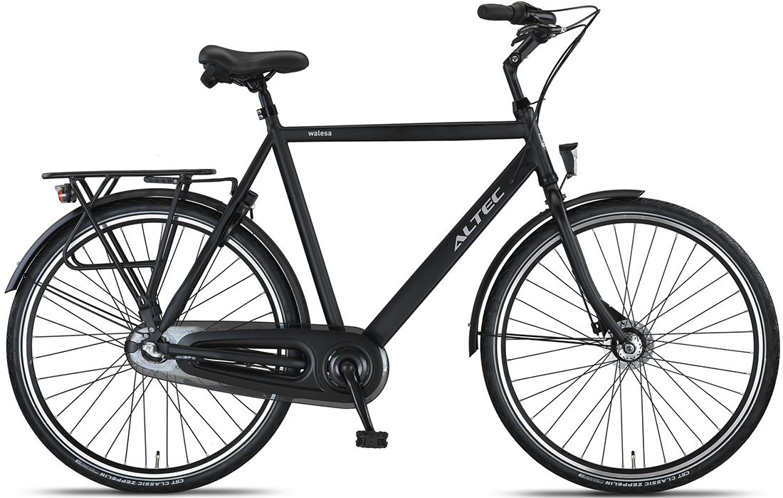 Altec Walesa Herenfiets 28inch 61cm Mat Zwart 3v Altec Walesa Herenfiets 28inch 61cm Mat Zwart 3v