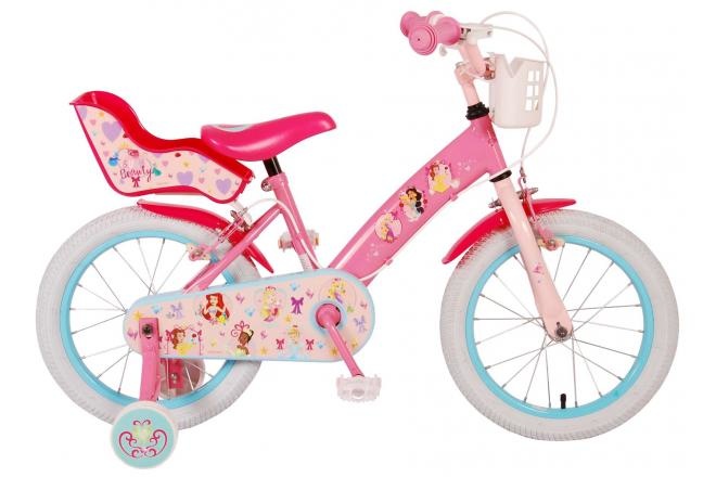Disney Princess Kinderfiets - Meisjes - 16 inch - Roze Blauw - Twee Handremmen Disney Princess Kinderfiets - Meisjes - 16 inch - Roze Blauw - Twee Handremmen