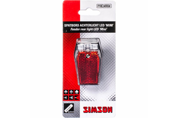 Simson achterlicht Mini batterij spatbord 1