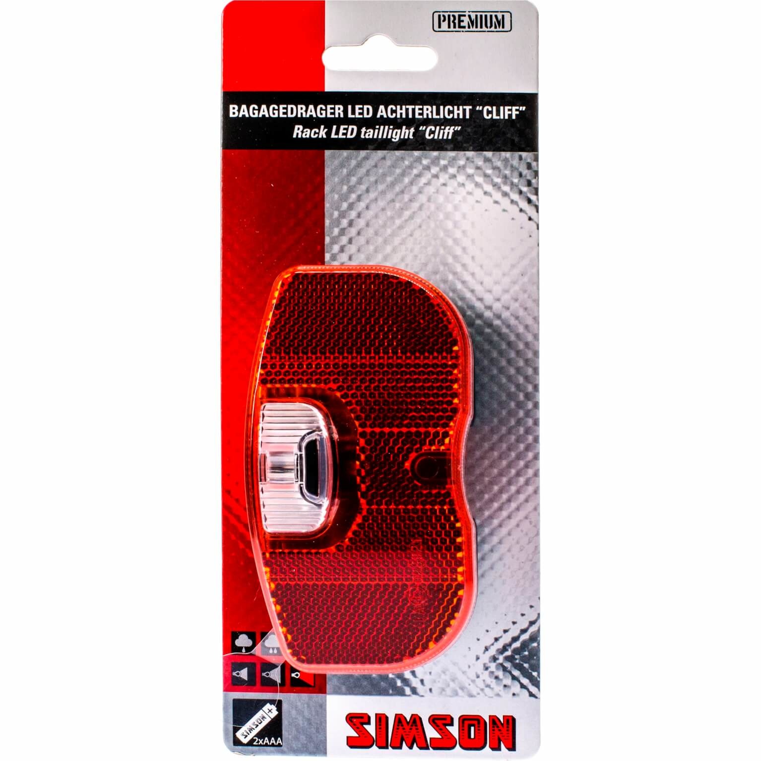 Simson achterlicht Cliff batterij 50/80mm Simson achterlicht Cliff batterij 50/80mm