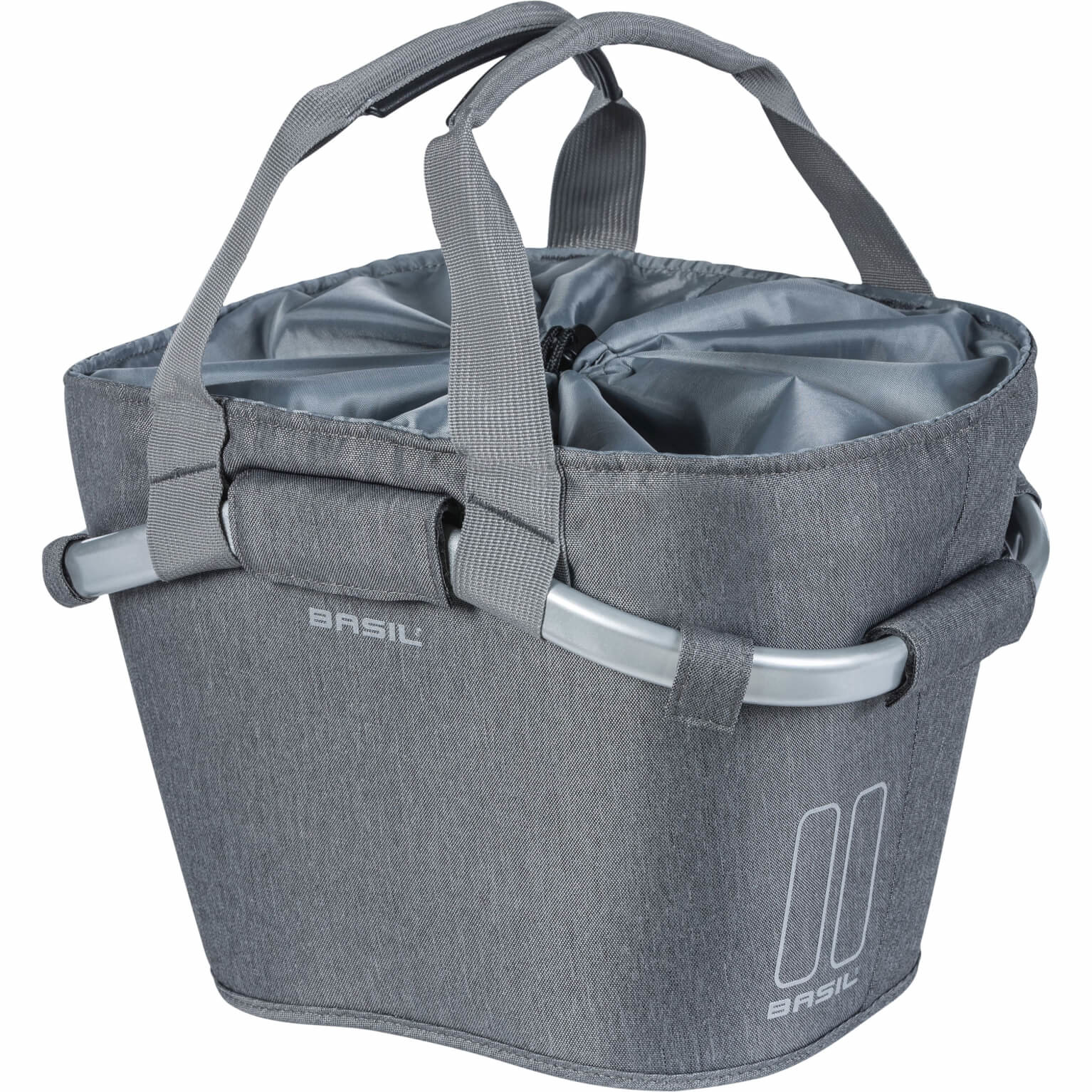 Basil mand front 2day grey melee Basil mand front 2day grey melee