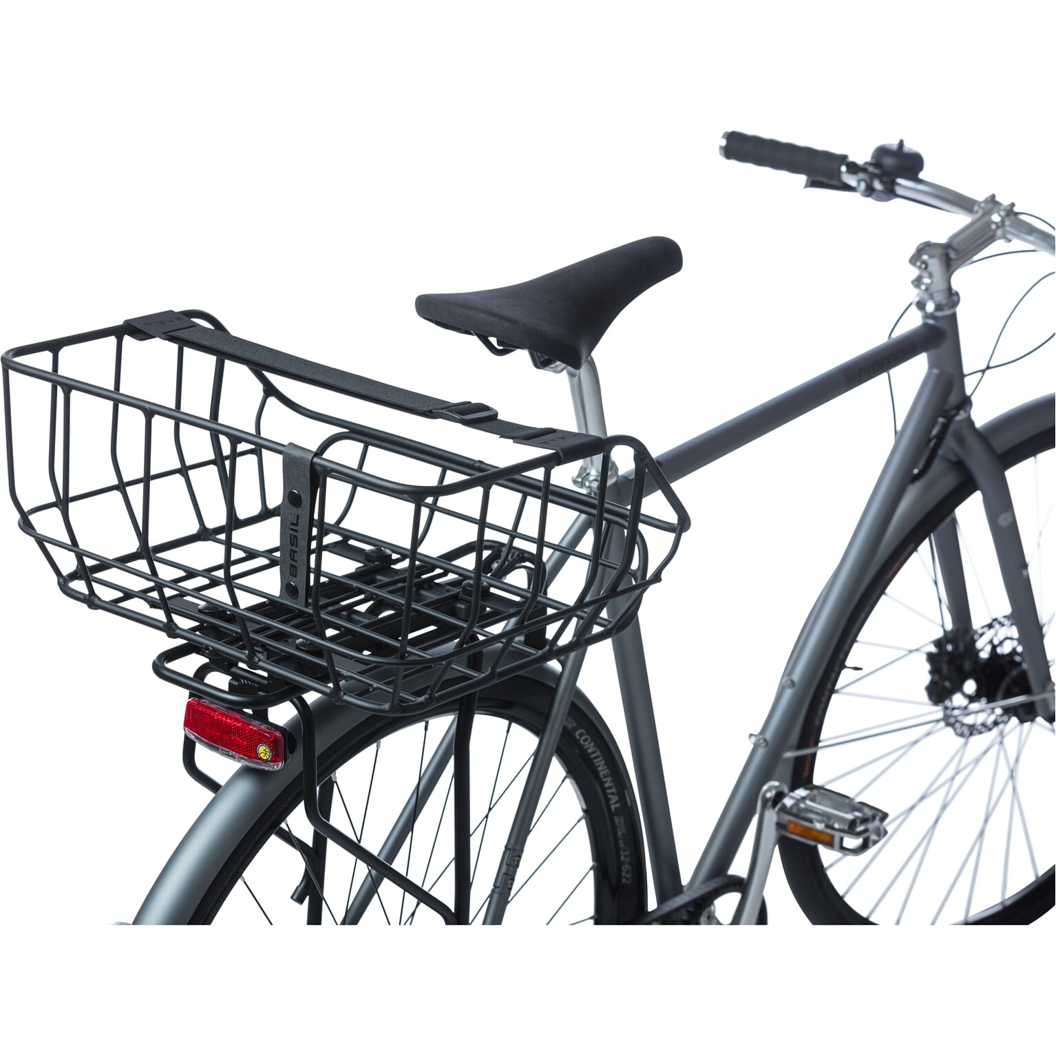 Basil mand Portland achterop mat zwart MIK - Superfietsen.nl