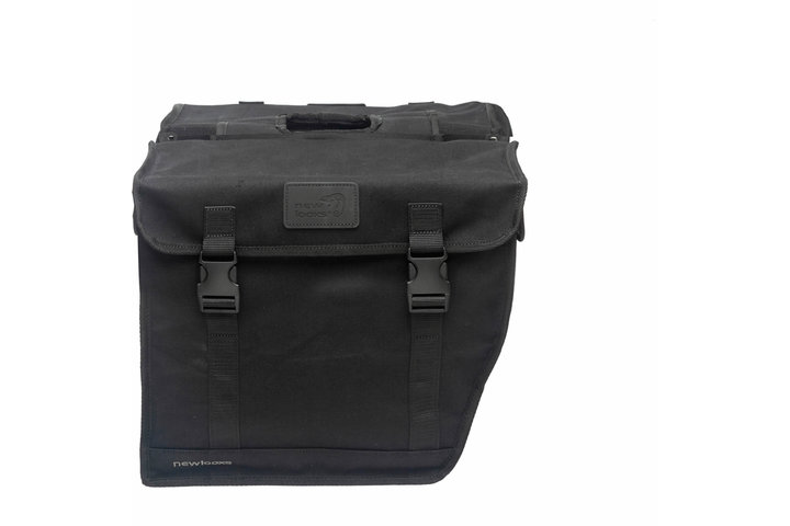 New Looxs fietstas dubbel hybride canvas zwart 46,5L 2