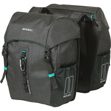 Basil fietstas dubbel Discovery zwart melee 18L