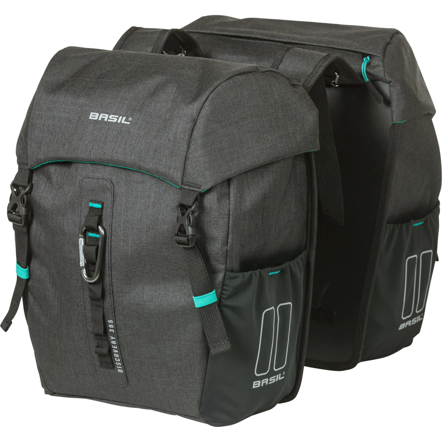 Basil fietstas dubbel Discovery zwart melee 18L Basil fietstas dubbel Discovery zwart melee 18L