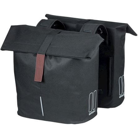 Basil fietstas dubbel City zwart 28-32L Basil fietstas dubbel City zwart 28-32L
