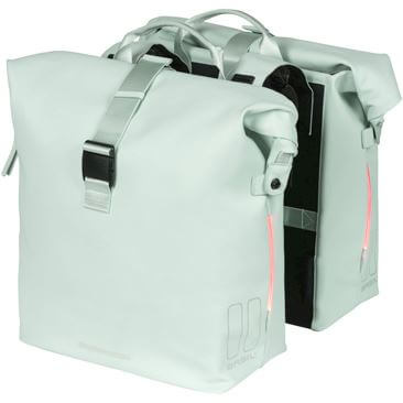 Basil fietstas dubbel SoHo Nordlight pastel groen 41L Basil fietstas dubbel SoHo Nordlight pastel groen 41L