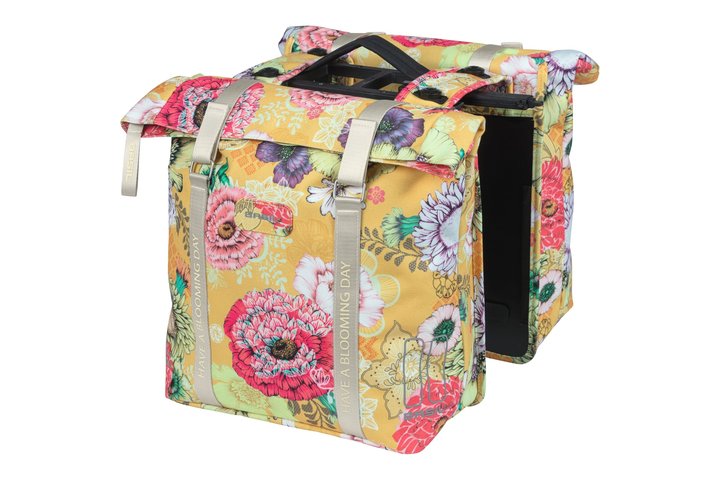 Basil fietstas dubbel Bloom Field yellow MIK 28-35L 2