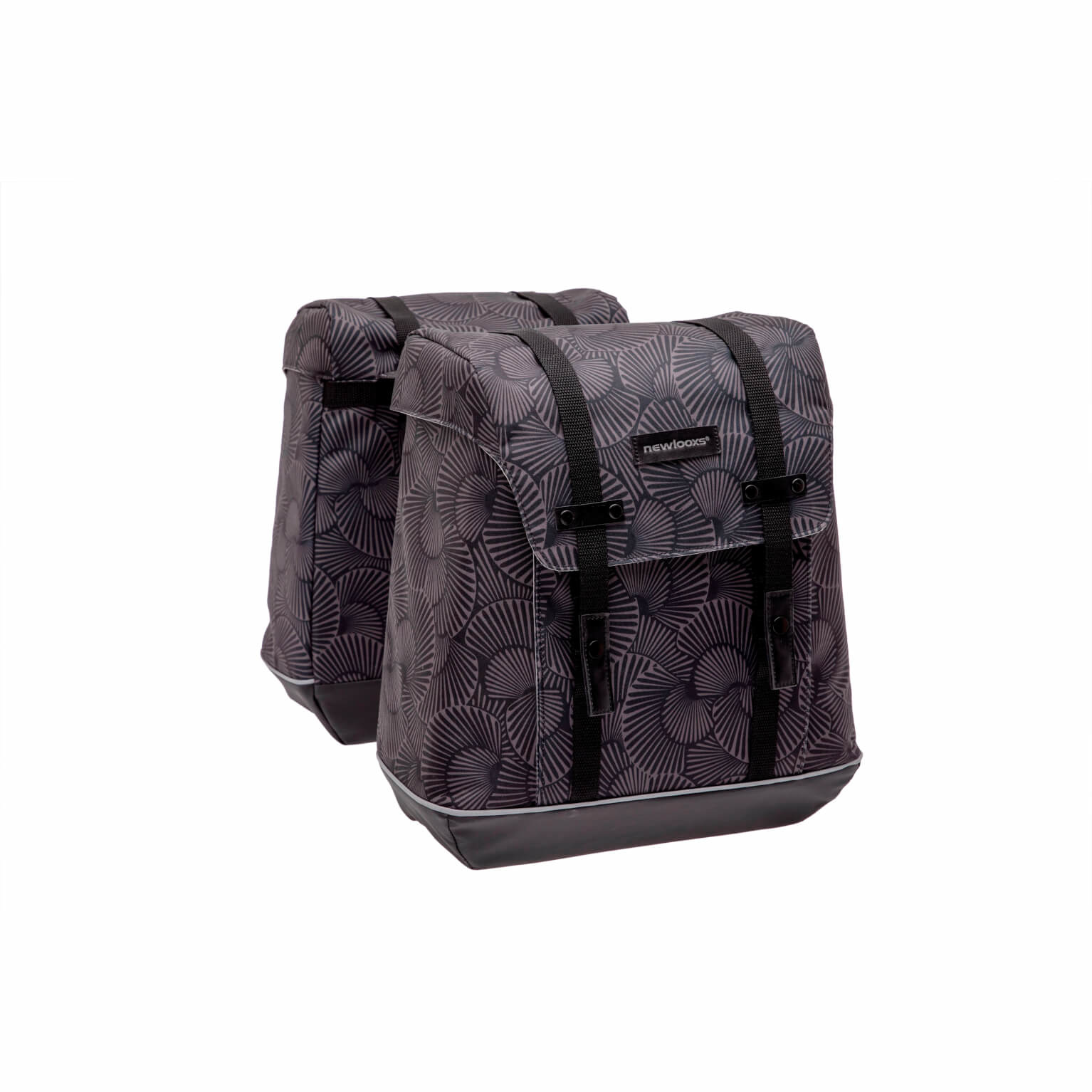 New Looxs fietstas dubbel Alba Selo black 34L New Looxs fietstas dubbel Alba Selo black 34L