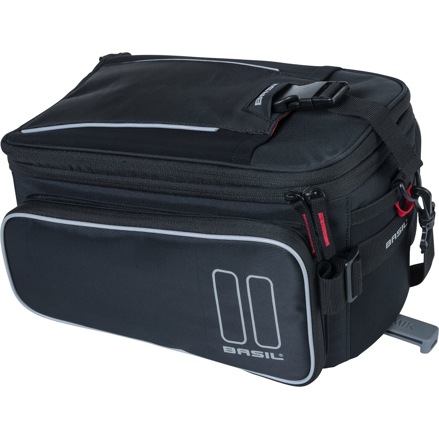 Basil bagagedragertas Sport design trunkbag zwart MIK 7-15L Basil bagagedragertas Sport design trunkbag zwart MIK 7-15L