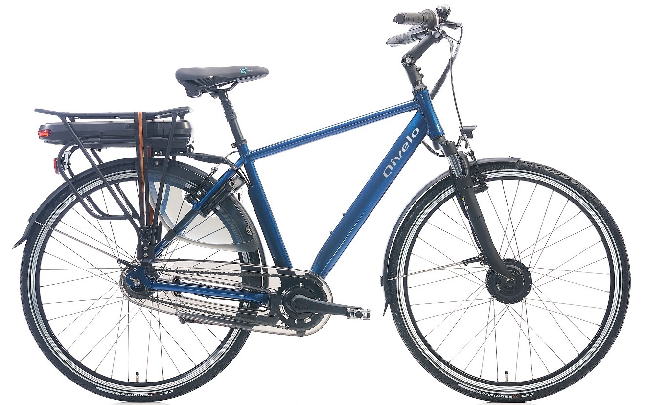 Qivelo Move Plus Elektrische Herenfiets 28 inch 50cm Donkerblauw 7v Qivelo Move Plus Elektrische Herenfiets 28 inch 50cm Donkerblauw 7v