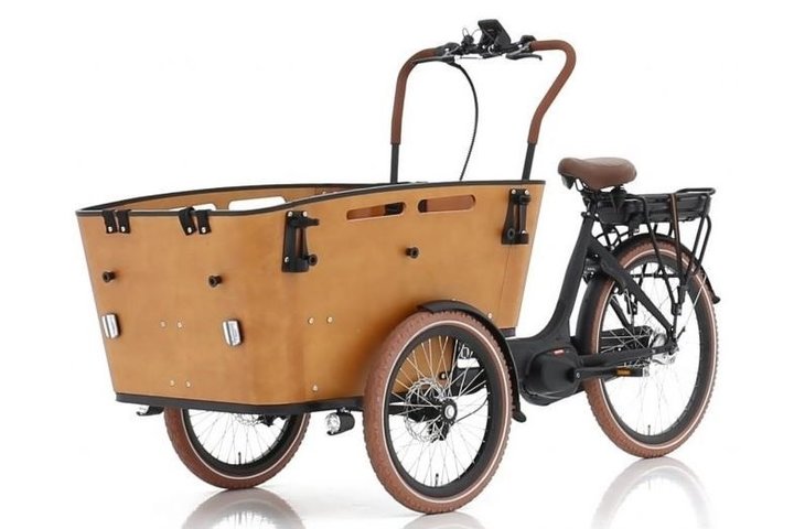 Qivelo Curve  Bakfiets 48cm Matt Black/Brown 481 Wh 7V 5