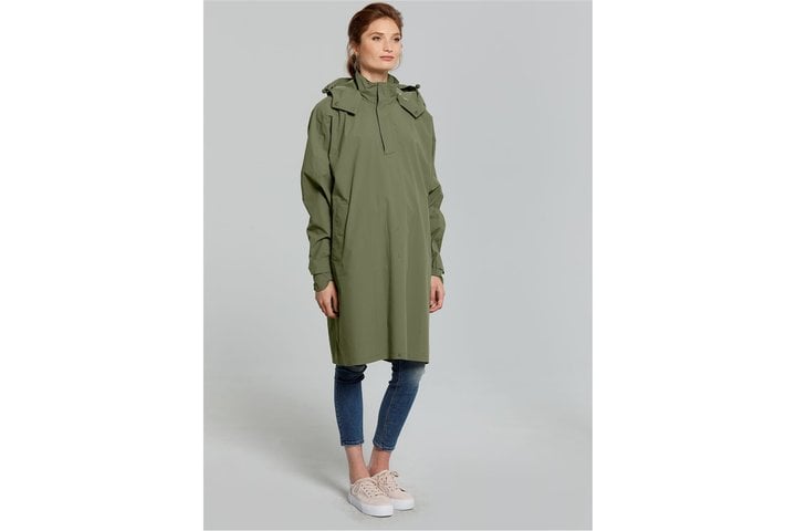 Basil poncho Mosse unisex Olive Green 5