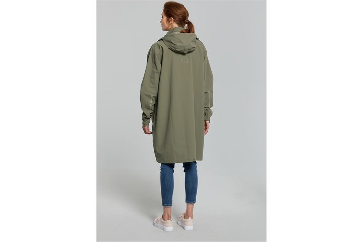 Basil poncho Mosse unisex Olive Green 7