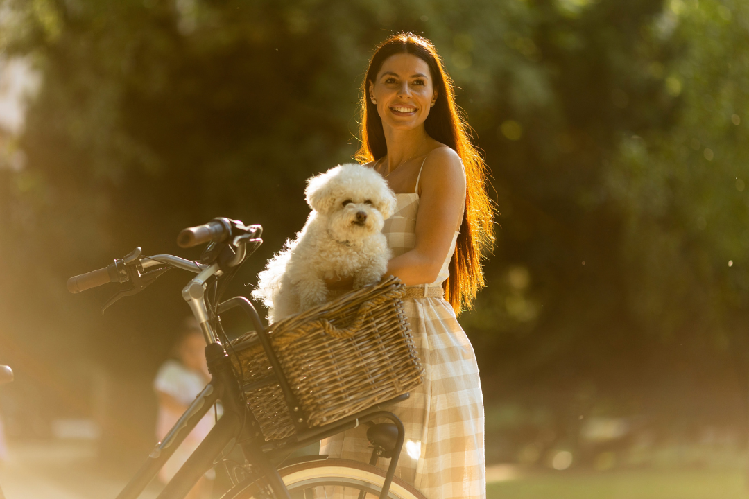 Fietsen met hond 