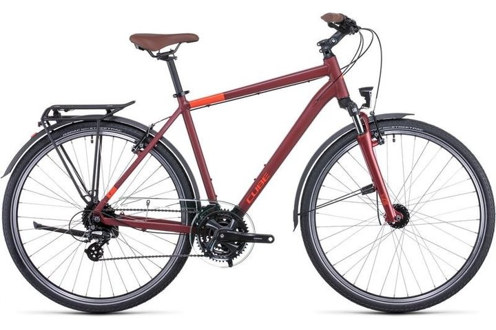 CUBE Touring 28 inch Heren Trekkingfiets DarkRed/Red 24v 1