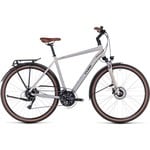 CUBE Touring Pro 28 inch Heren Trekkingfiets PearlySilver/Black 24v