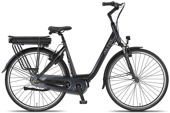 Altec Montana E-Bike Dames 28 inch 47cm Middenmotor 7v V-Brakes Glans Zwart 1