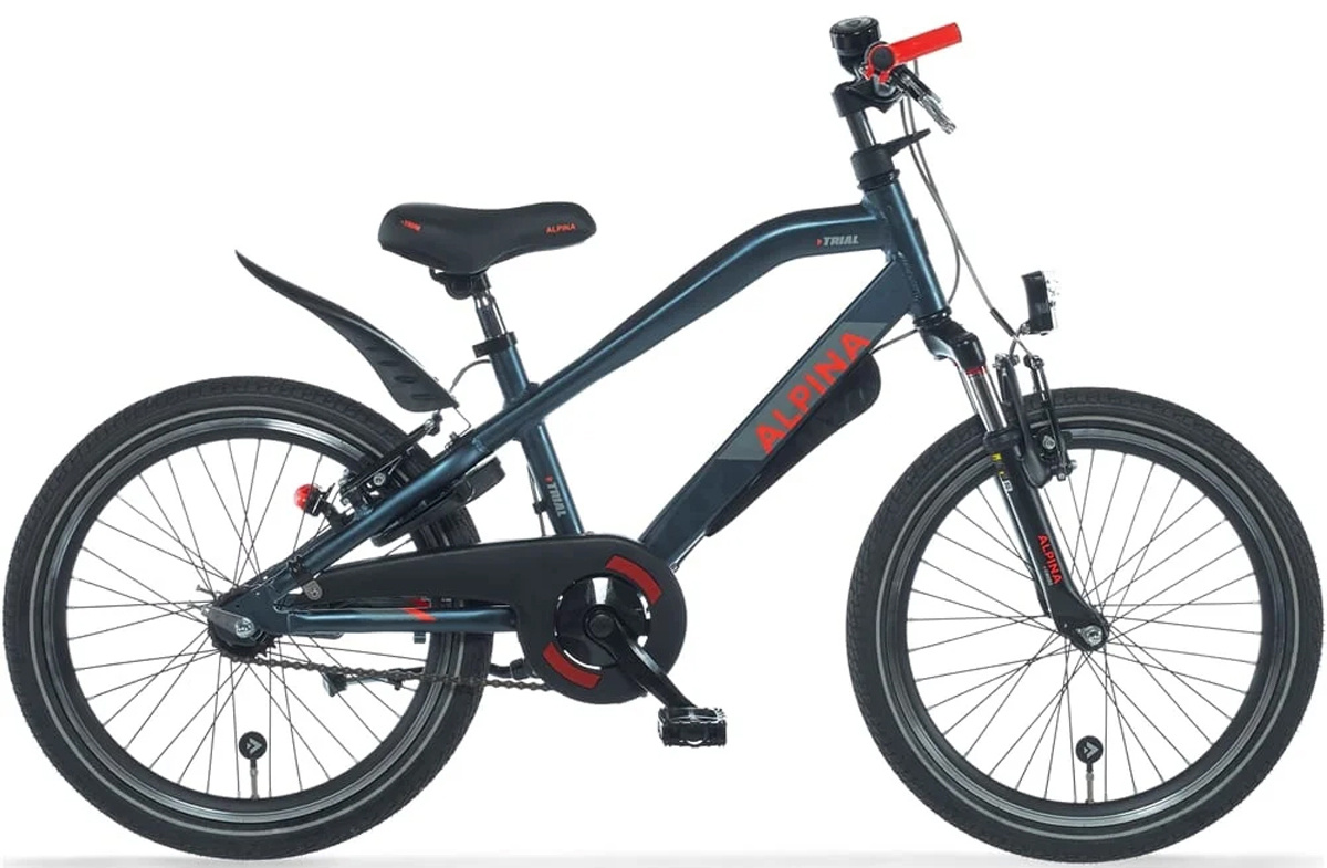 Alpina Trial Jongensfiets - 22 inch - Dark Petrol Matt - Crossfiets/Mountainbike - Blauw
