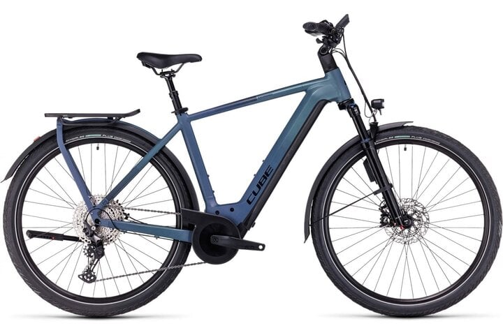 Cube Kathmandu Hybrid ABS 750 Elektrische herenfiets 28 inch SmaragdGrey/Blue 12v 1