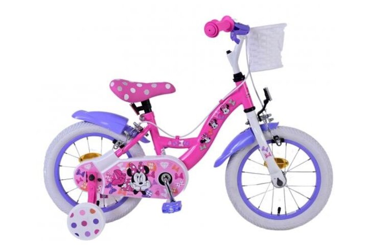 Disney Minnie Cutest Ever Kinderfiets Meisjes 14 inch Roze V-brakes 1