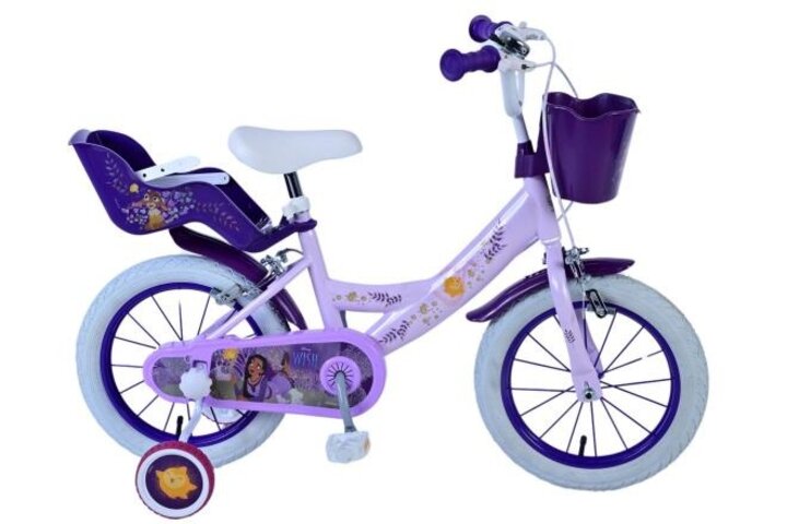 Disney Wish Kinderfiets  Meisjes 14 inch V-brakes  Poppenzitje 1