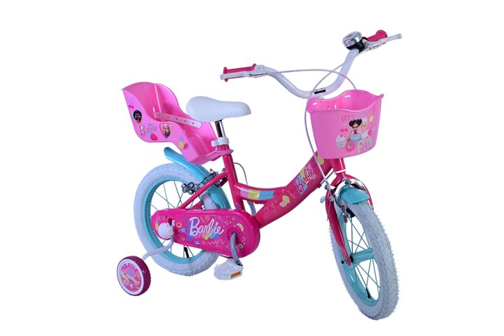 Barbie Kinderfiets Meisjes 14 inch V-Brakes Poppenzitje 2