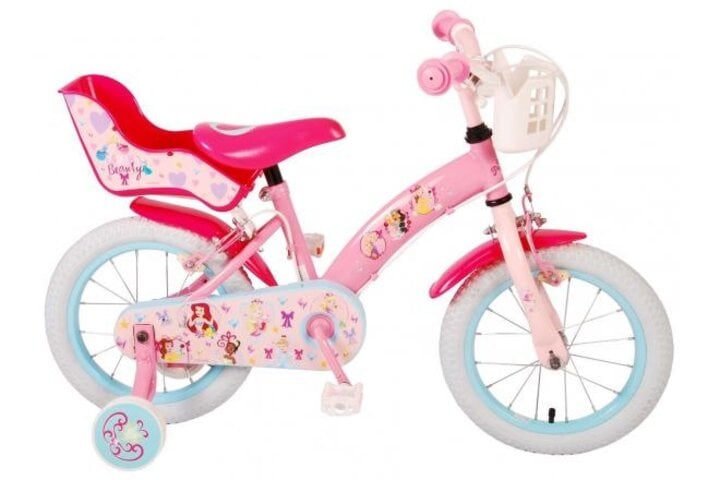 Disney Princess Kinderfiets Meisjes 14 inch V-brakes Poppenzitje 1