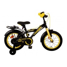 Volare Thombike Kinderfiets - Jongens - 14 inch - Zwart Geel - Twee Handremmen