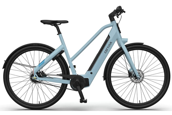 Cortina E-Blau Damesfiets 28 inch 57cm DB8 belt 1