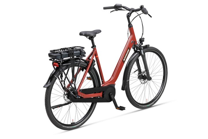 Batavus Altura E-Go Plus Elektrische Damesfiets 28 inch 56cm Rood Bruin Glans 7v 3