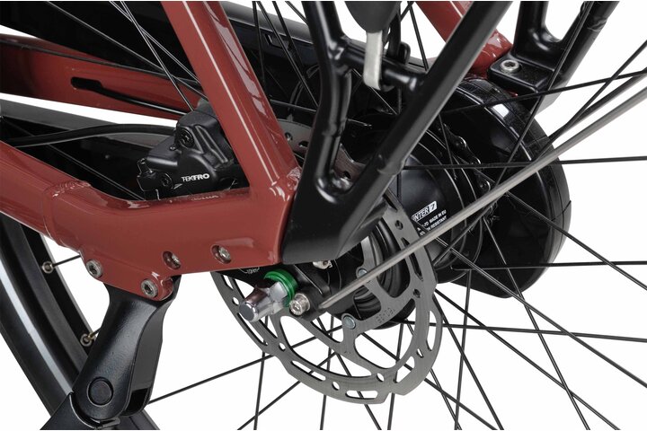 Batavus Altura E-Go Plus Elektrische Damesfiets 28 inch 56cm Rood Bruin Glans 7v 7