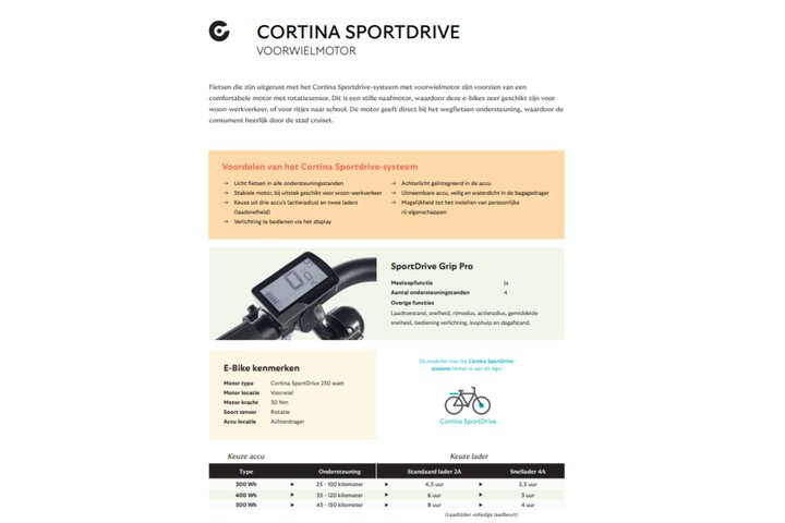 Cortina E-U4 Family Moederfiets 28 inch 50cm RB7 18