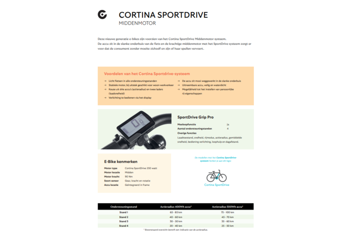 Cortina E-Nite Elektrische Damesfiets 28inch 50cm DB7 19