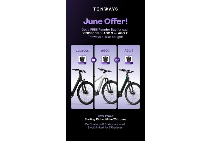 TENWAYS AGO X Elektrische Herenfiets XL 10v 2