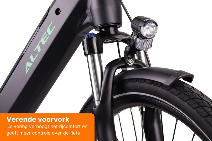 Altec Impact E-Bike Dames 28 inch 53cm Middenmotor 7v Hydraulische Schijfremmen 10