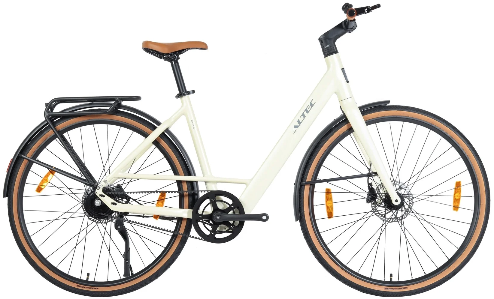 Altec Dance - Elektrische Damesfiets - Elektrische Urban fiets - Riembelt - Hydraulische Schijfremmen - 28 inch - Cream