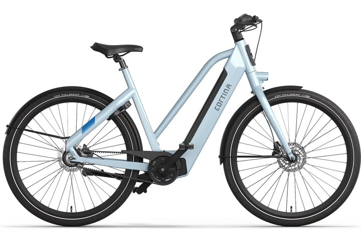 Cortina E-Blau Damesfiets 28 inch 50cm DB7 belt 1