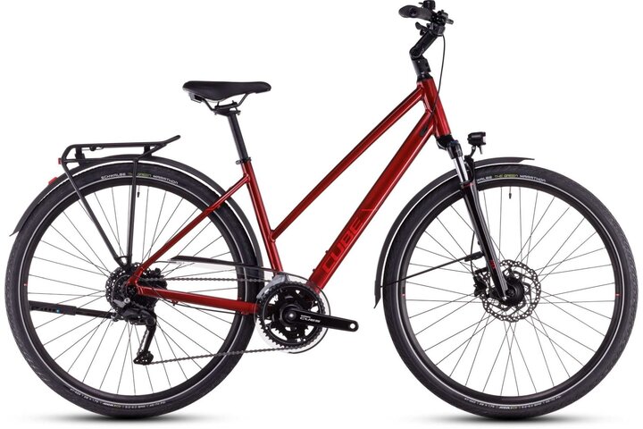CUBE TOURING PRO 28 inch Damesfiets 54cm Rood 18v 1