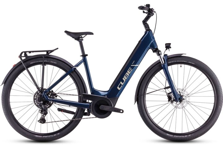 Cube Touring Hybrid One 500 Elektrische Damesfiets 28 inch 54cm Deepsea / Chrome 9v 1