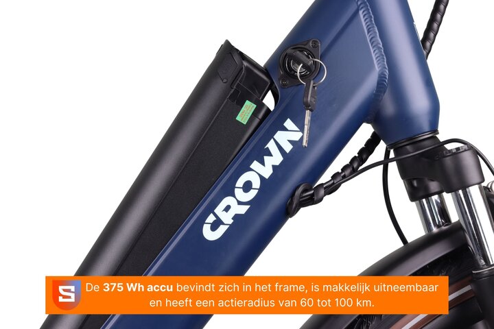 Crown Porto Elektrische Damesfiets 28 inch 53cm 7v 10
