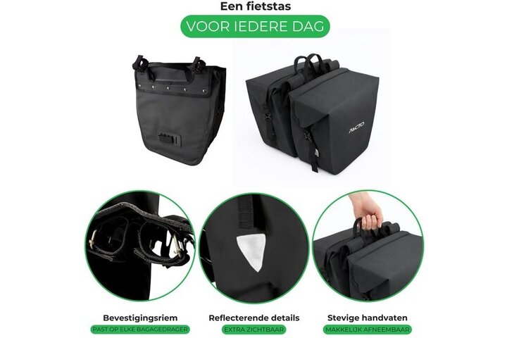 PACTO Dubbele waterdichte fietstas 4