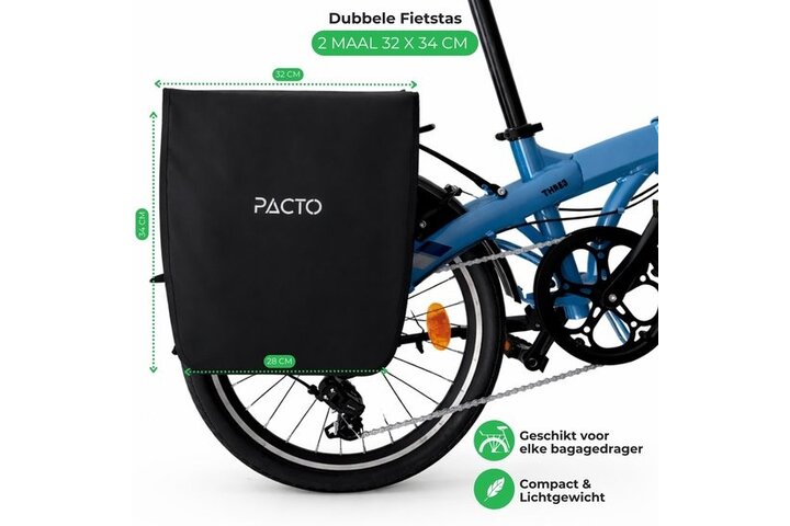 PACTO Dubbele waterdichte fietstas 6