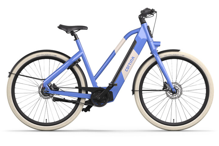 Cortina E-Blau Damesfiets 28 inch 50cm DB7 belt 1