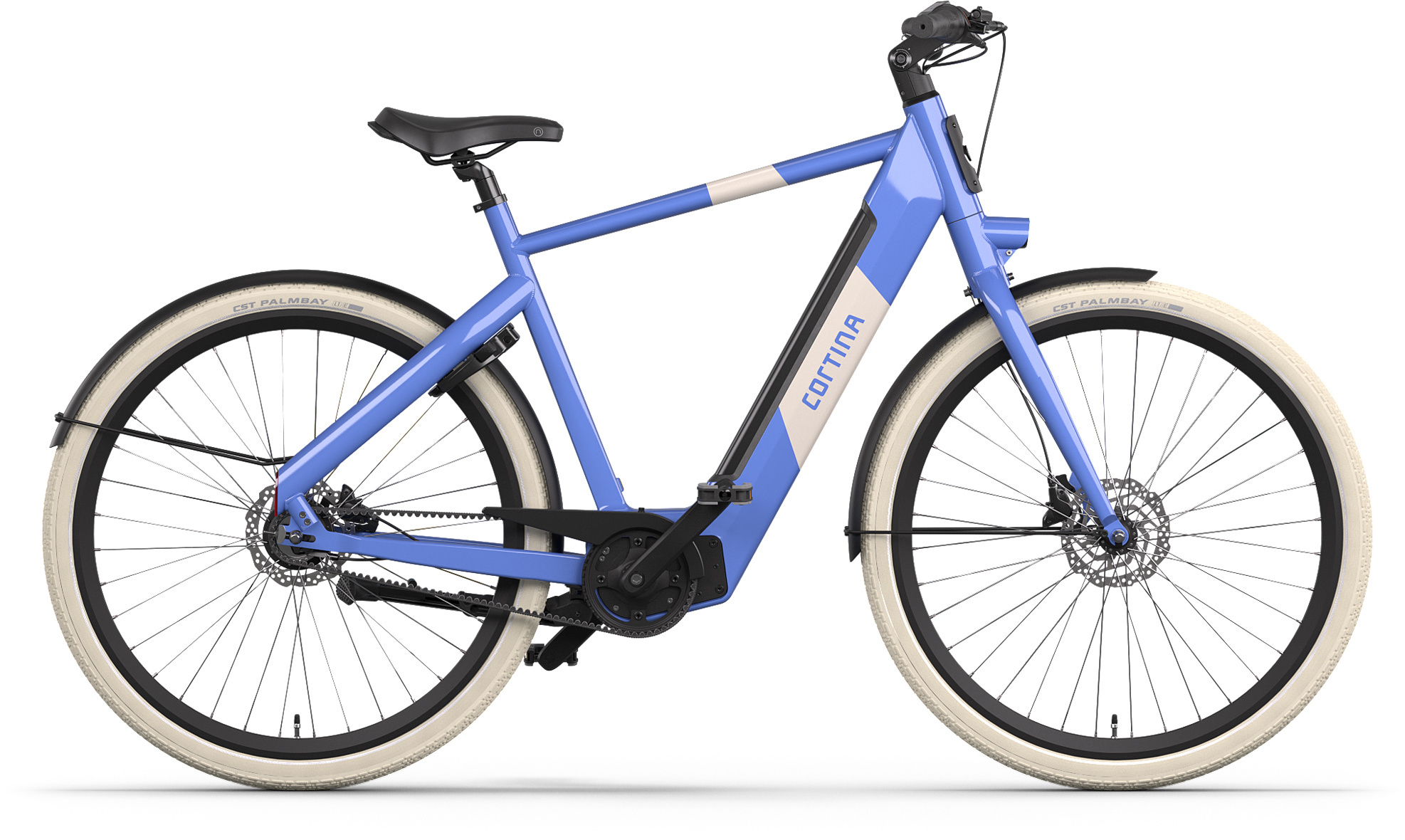 Cortina E-Blau Herenfiets 28 inch 53cm DB8 belt