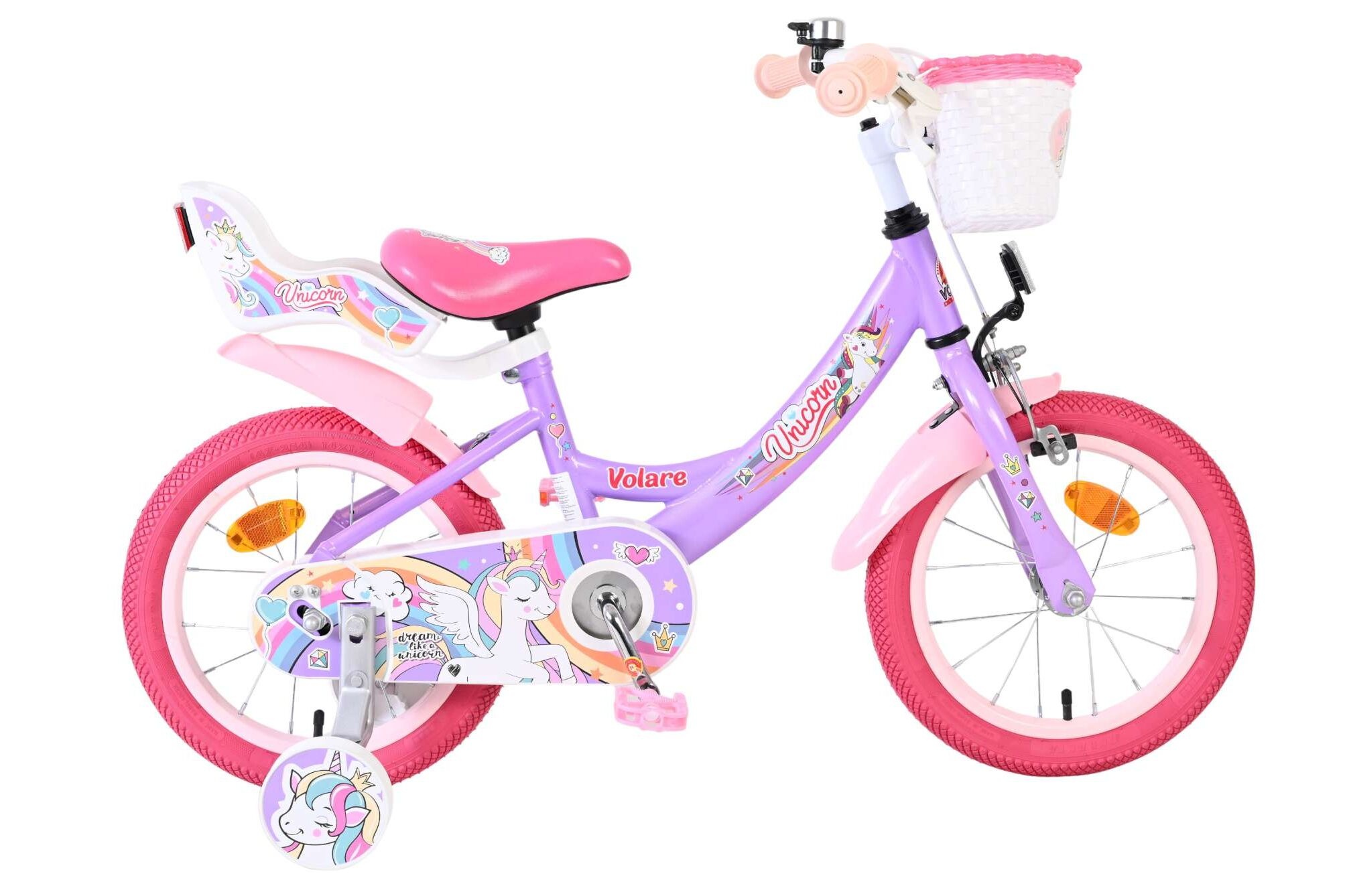 Volare Unicorn Kinderfiets Meisjes 14 inch