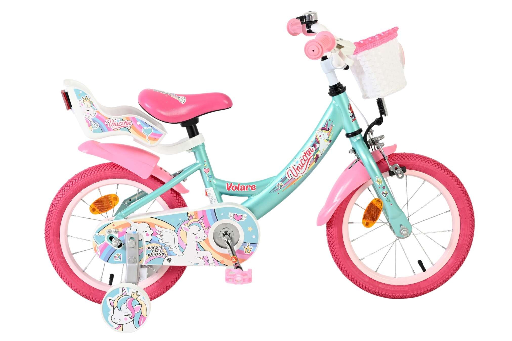 Volare Unicorn Kinderfiets Meisjes 14 inch
